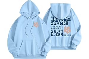 GENERIC Womens Pink Palm Puff Hoodie Y2K Preppy Oversized Sweatshirt for Teen Girls Long Sleeve Drawstring Pullover Hoodies