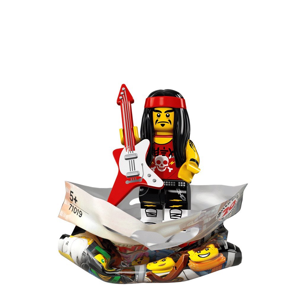 LEGO The Ninjago Movie GONG AND GUITAR ROCKER Minifigure (#17/20) - Bagged 71019