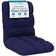 BIRDROCK HOME Adjustable Memory Foam Floor Chair - Ideal for Gaming, Reading, Meditation - Comfortable and Versatile - Suitable for Kids and Teenagers - Comfy Foldable Floor Seat - Blue