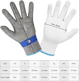 flintronic Cut Resistant Gloves A9 Level 9 Stainless Steel Mesh XL view 2