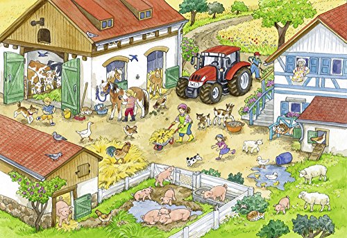 Ravensburger 91959 Kinderpuzzle-09195 Fröhliches Landleben-Puzzle für Kinder ab 4 Jahren, mit 2x24 Teilen, Yellow – Bild 4