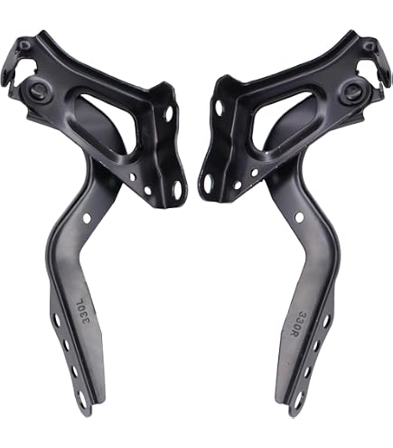 Pair Of Front Hood Hinges For 2019-2023 Toyota RAV4 & RAV4 Prime – Driver & Passenger Side, Steel, 5342042140 / 5341042140