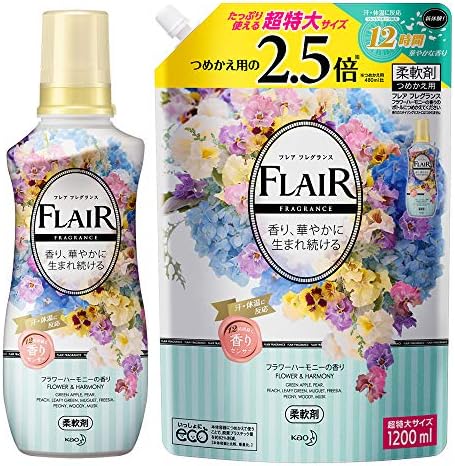 Amazon Amazon Co Jp 限定 まとめ買い フレアフレグランス 柔軟剤 フラワー ハーモニー 本体 詰め替え 10ml フレアフレグランス 液体柔軟剤