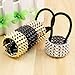 Bzybel Womens 6 pcs Alloy Metal Glitter Cuff Wrap Ponytail Holder Hair Tie Fashion Accessory Set (Style three)