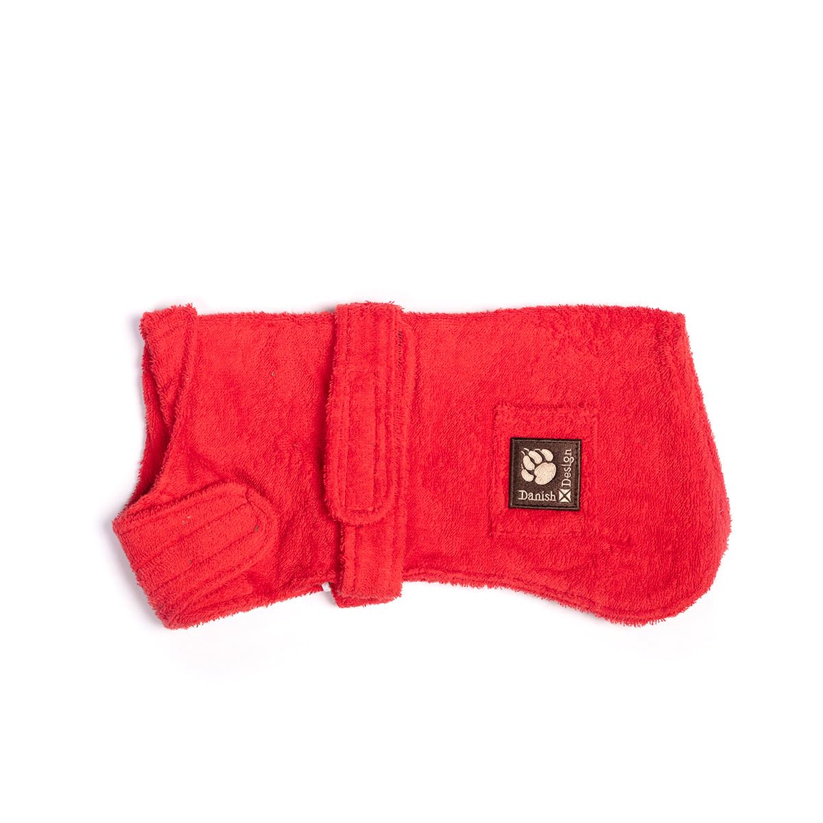 Danish Design Red Ultra Absorbent Adjustable Drying Toweling Robe 24 Inch/60 cm