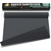 MyArtscape Graphite Transfer Paper Roll 17" x 30ft Black Waxed | Black waxed carbon paper graphite paper roll for reusable tracing on canvas wood paper glass metal and ceramic
