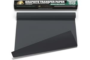 MyArtscape Graphite Transfer Paper Roll 17" x 30ft – Black Carbon Wax Paper for Precise Drawing & Tracing