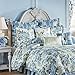 WAVERLY Floral Engagement Bedding Collection, Queen, Porcelain