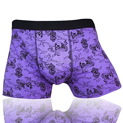Labu Store Men's boxer shorts Cotton Sexy Skull Printed Underwear Comfortable Male Underpants