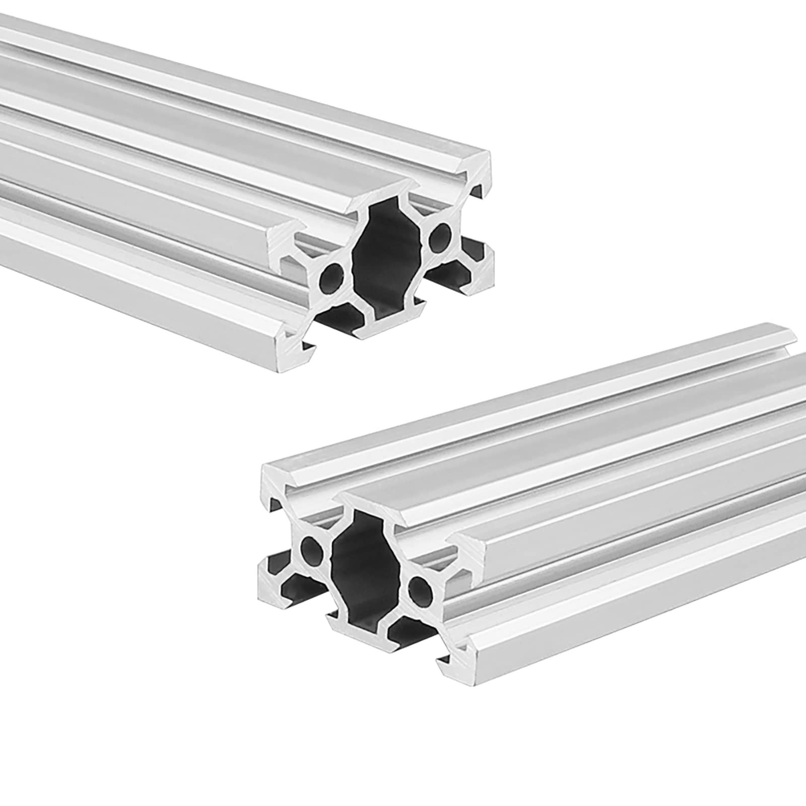 Coavoo 2040 Aluminium Extrusion 1200mm Length V Type Silver, （2Pcs / Pack） Aluminium Profile 20mm x40mm 20 Series European Standard Anodized Frame for 3D Printer Parts and CNC DIY
