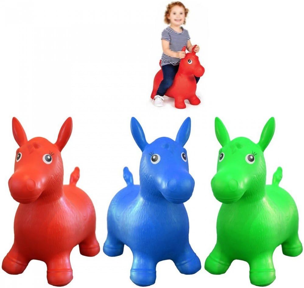 Balón saltador caballo niño verde pogo juguete bebé: Amazon.es ...