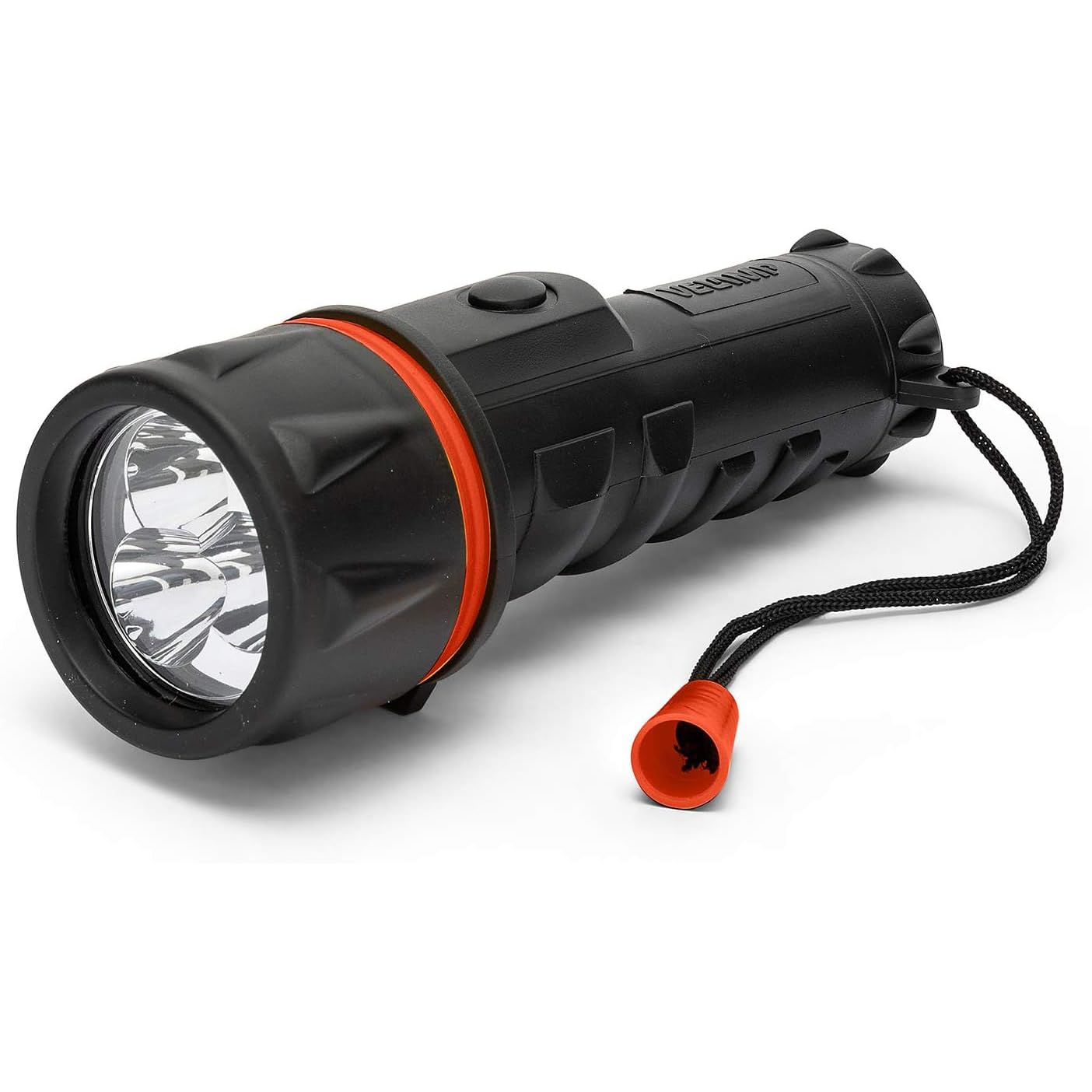 Velamp IRUB2LED Rubber Flashlight with LEDs, 2 D Batteries