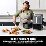 Ninja Double Stack XL Air Fryer 9.5L 4 Levels 2 Drawers Grey SL400UK view 2