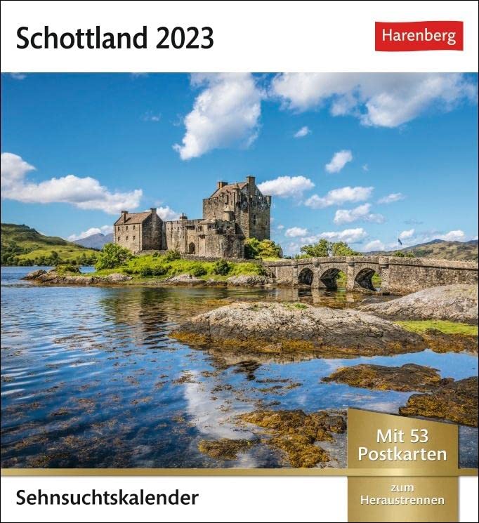 Scotland Longing Calendar 2023: Weekly Calendar with 53 Postcards
