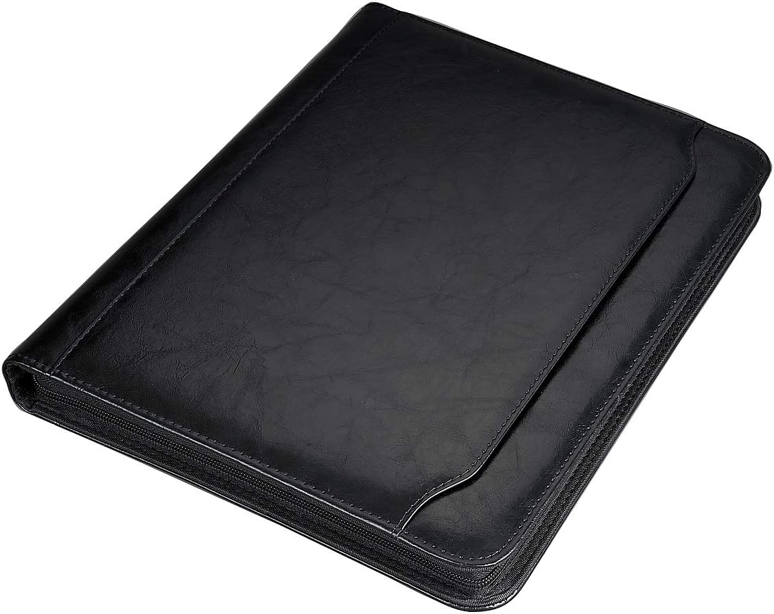 Spicers Conference 25mm Marble Effect Ring Binder with A4 Calculator Writing Pad - Black, Ringbuchmappe MASSA - Lederimitat - Image 3