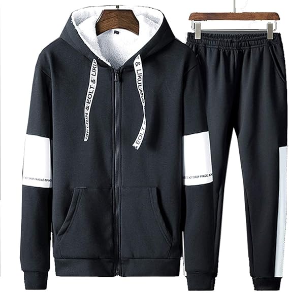Amazon スウェット パーカー 上下セット メンズ 裏起毛 ジャージ と ジップアップ パーカー 上下 セット 大きいサイズ 黑 4xl ジャージ上下セット 通販