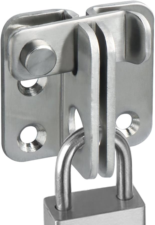 Sayayo Shed Lock Gate Lock Door Bolt Lock Gate Latch Tiny Padlock Hasp for Wooden Gates Garden Shed Cupboard Pet Cage