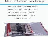 MOGAOPI Electronic Component Kit 1390 Pcs Diodes Resistors Capacitors view 5