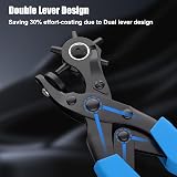 Diyife Leather Hole Punch Upgraded Set Belt Puncher 6 hole sizes 2-4.5mm Blue view 4