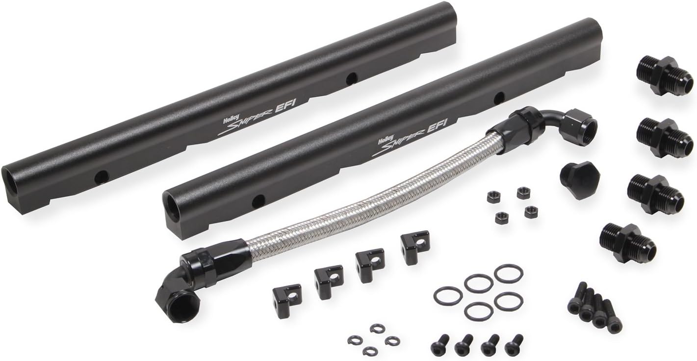 Holley 850013 EFI Fuel Rail Kit w/Sniper Logo Billet Aluminum Incl