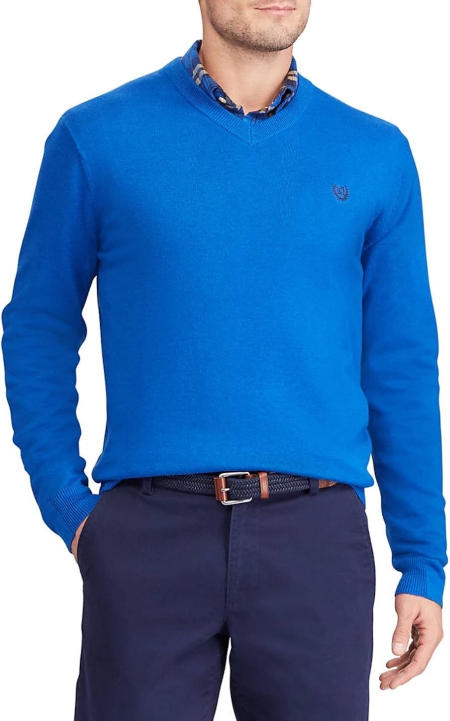 Chaps Mens Performance Cool Max V-Neck 