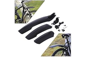Jadeshay Bike Mudguard Set, Durable PP Plastic Front Rear Bicycle Fenders for Outdoor Cycling, Easy Install, Universal Fit Mud Guards for Effective Protection Against Mud and Splashes