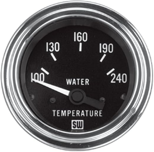 Stewart Warner 82306 Deluxe 21/16" Water Temperature Electric Gauge