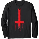 Upside Down Inverted Cross Long Sleeve T-Shirt