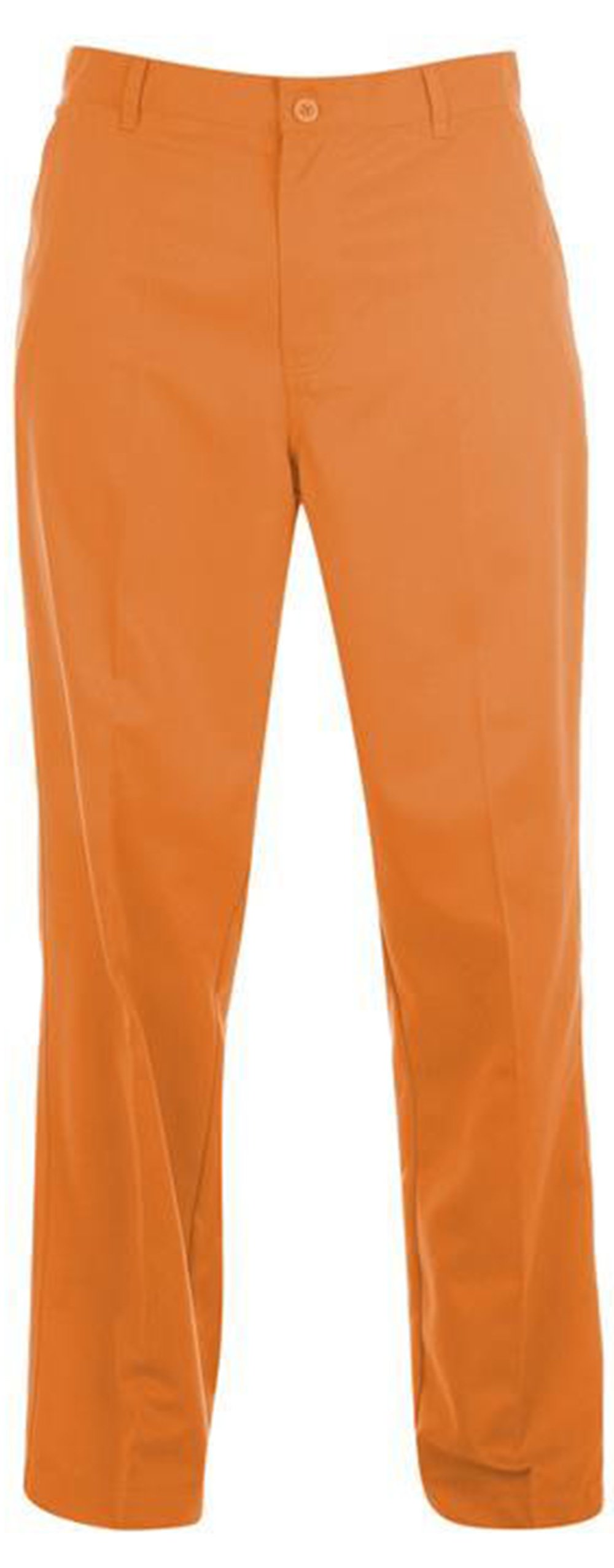 Mens 4 Pockets Golf Bright Trousers Pants (32W29S, Orange)