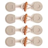 4 Sets Sew-On Toggle with Wooden Horn Button for