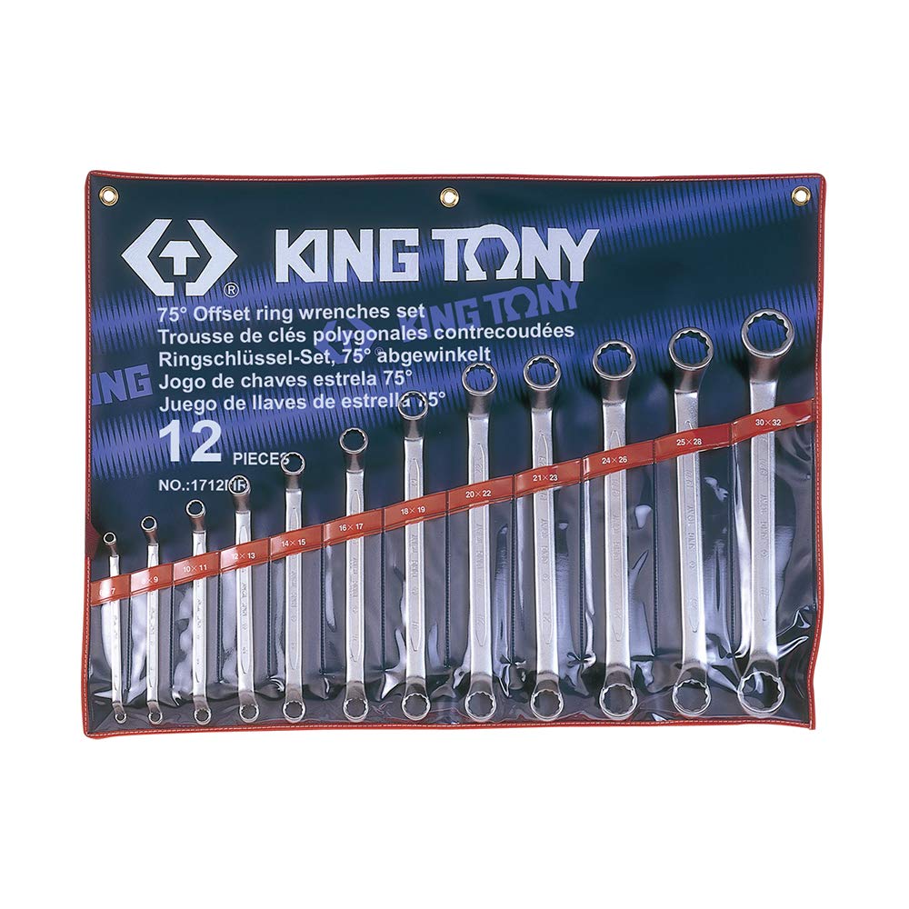 KING TONY 1710MR Estuche De 10 Wrenchs De Estrella Acodadas for DIYers & Professionals, Ideal for Repair and Installation tasks