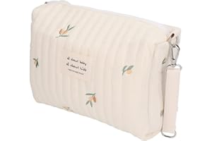 Baby Diaper Bag, Large Capacity Outdoor Diaper Bag Multifunctional Portable Cotton Cloth for Shopping for Mother(Olive embroi