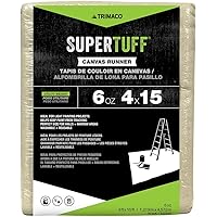 Trimaco SuperTuff 6 oz thick Utility Weight Canvas Drop Cloth, 4-feet x 15-feet