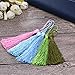 Bememo 20 Pieces Handmade Tiny Soft Tassels with Cord DIY Craft Jewelry Accessory (Multicolor)