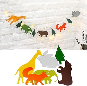 Amazon Com Artlalic 2m Animal Banner Cartoon Party Baby Shower