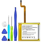 PFHL 2026 New Version, 2000mAh High Capacity Li-ion Square Replacement Battery for iPod Video/Classic Thin 5th-7th Gen