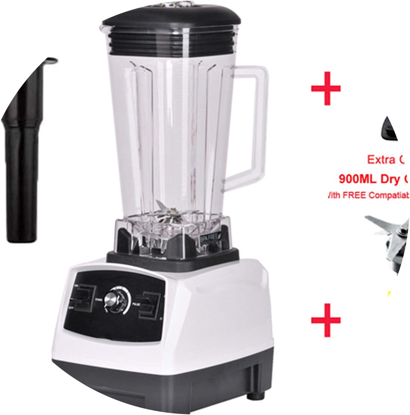 3Hp 2200W Heavy Duty Commercial Grade Blender Mixer Juicer High Power Food Processor Ice Smoothie Bar Fruit Blender,White Dryjarfullpart,Au Plug