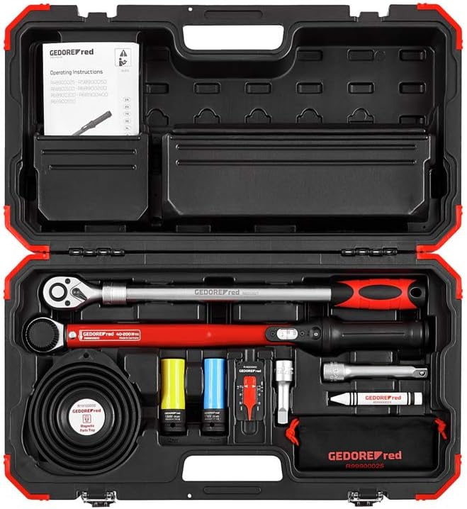 GEDORE red RadMontageSet in Plastic case, Torque Wrench 40200 Nm