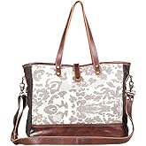 Myra Bags Panache Canvas, leather & Rug Weekender Bag S-1892