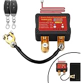 TAINECTC Remote Battery Disconnect Switch 240A with LED Voltage and Cable | Anti-Drain Battery Kill Switch, Battery Cut Off Switch For Installation In Narrow Spaces, Works With Most Vehicle Batteries