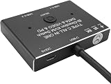 Oikabio KVM Switch USB C 8K 30Hz 100W PD Bidirectional 1x2 2x1 Data Video view 8