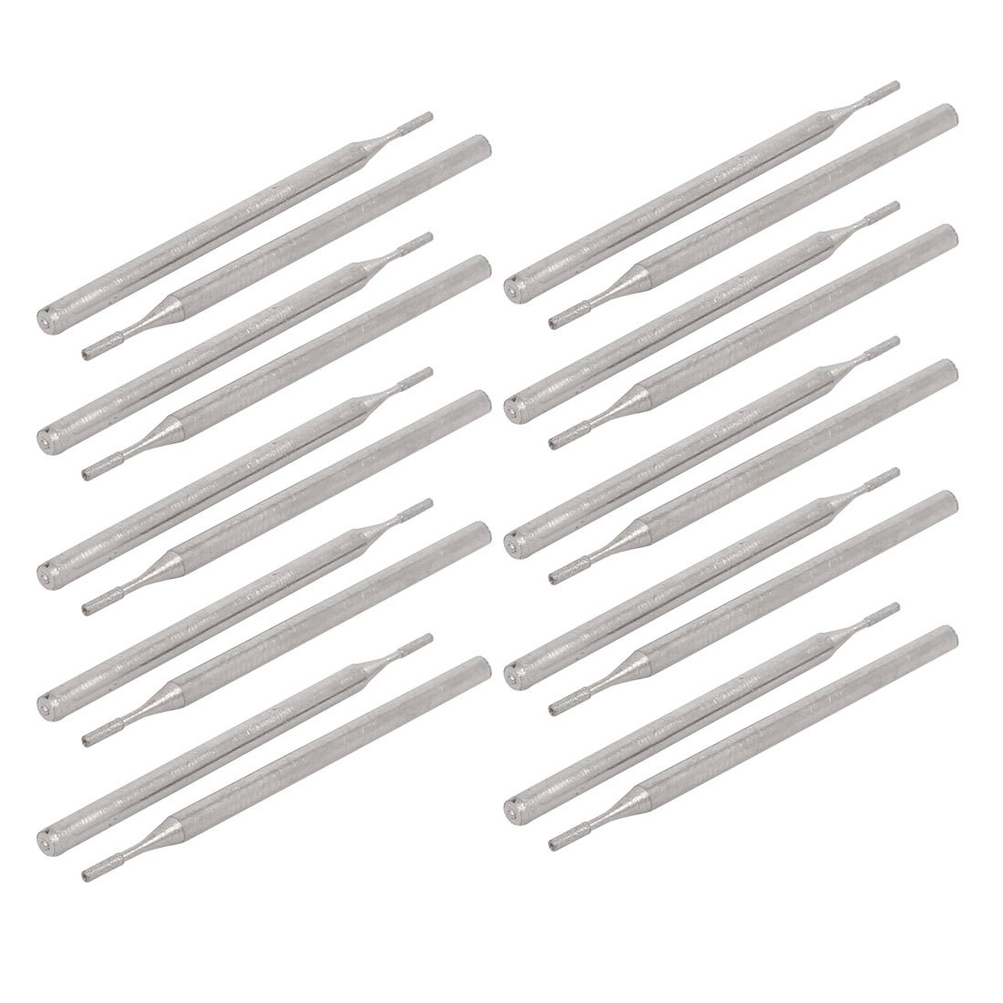 Sourcingmap 2.35mm Shank 0.8mm Dia Cylindrical Concave Head Diamond Mounted Points 20pcs