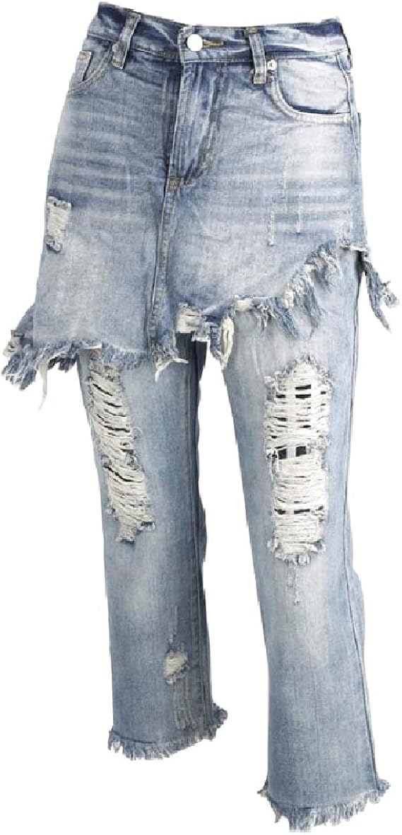 asymmetrical jeans