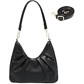 Dasein Ruched Hobo Handbag for Women Retro Shoulder Purse Crossbody Bag with 2 Removable Straps