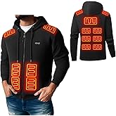 Heated Hoodie for Men Women Heated Jackets Sweatshirt Winter Outdoor Fleece Warm Zip Up Heating Hoodie, USB Powered
