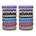 ArtCreativity Paracord Buckle Bracelets - Pack of 12 - Two Tone Color Scheme - 9 Inch Cobra Bracelets - Fashionable Party Favor and Carnival Prize