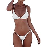 Jolefille Bestselling Bikini Sets for Women 2 Piece Thong Swimsuits Cheeky Bathing Suit Triangle Top Micro String Bikinis