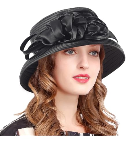 GLAKJGIY Women Derby Church Hat Tea Party Wedding Bucket  display picture 1