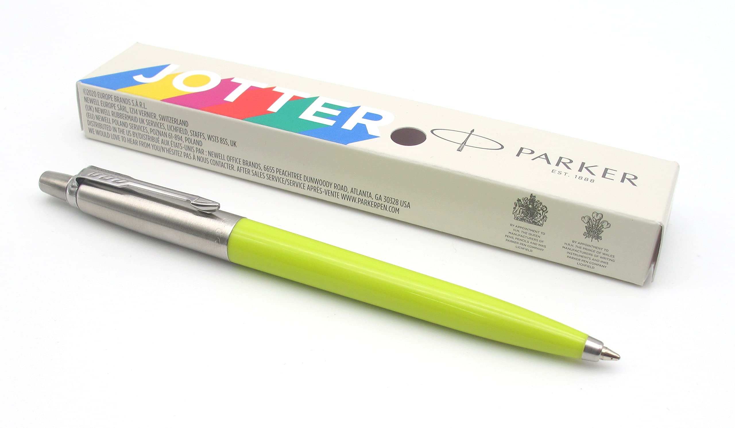 Parker Jotter Originals Ballpoint Pen - Lime Green Finish - 60s Pop Art Collection - Blue Ink - Gift Boxed