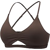 YEOREO Women's Sports Bras Chilene Strappy Criss Cross Open Back Low Impact Removable Cups Gym Yoga Workout Bra